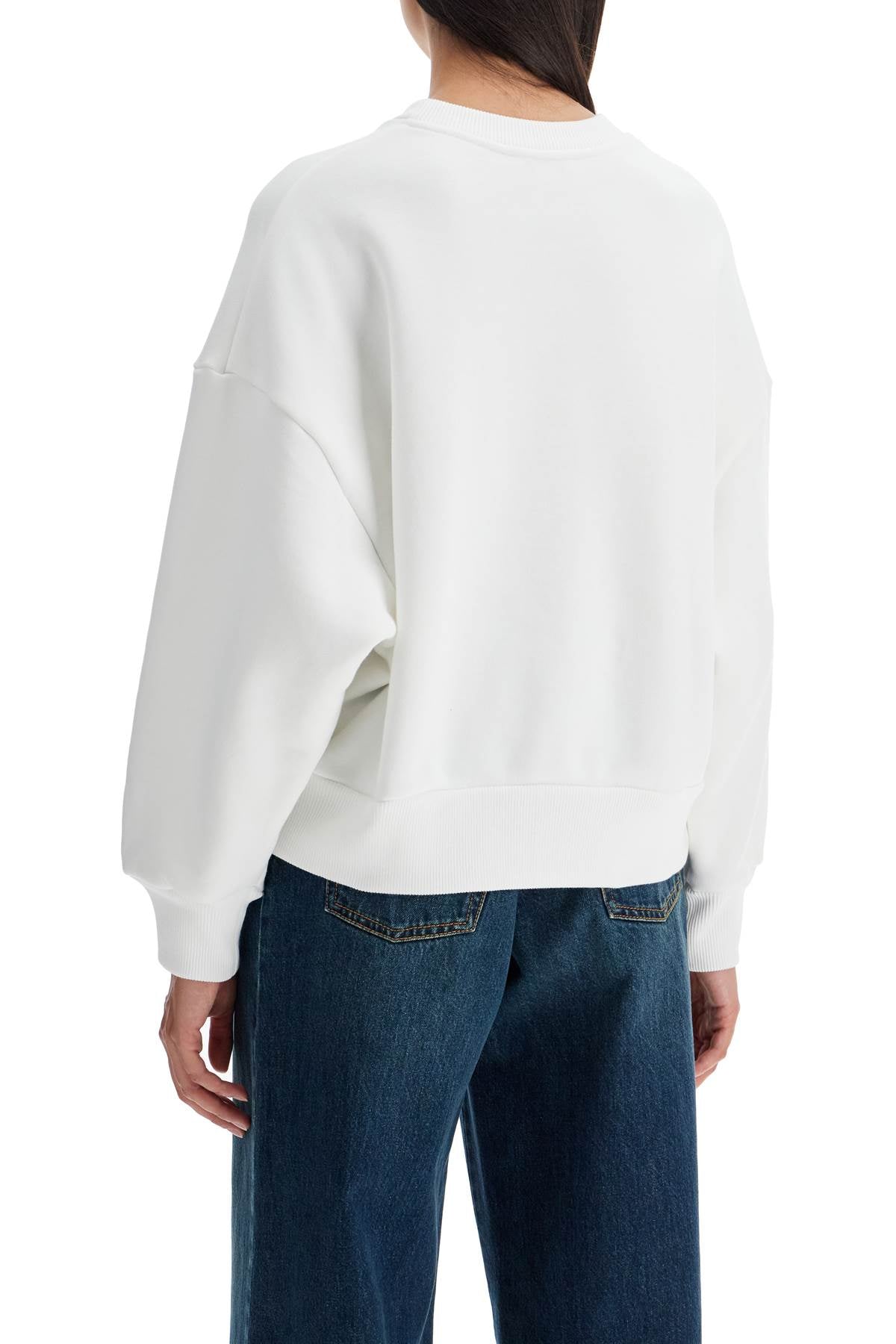 Alexander Mcqueen Boxy Cherry Blossom Skull Sweat   White