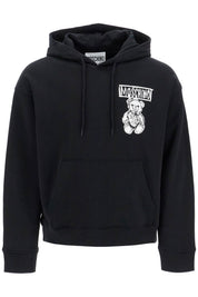 Moschino Hooded Sweatshirt With Drawn   Black