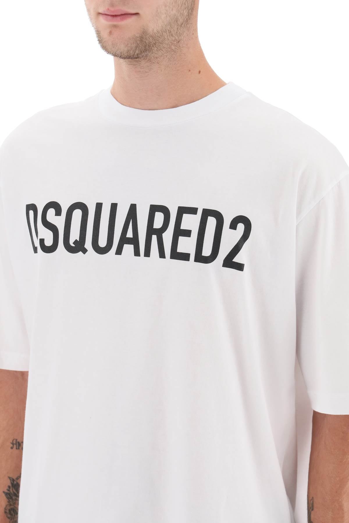 Dsquared2 Logo Print T Shirt   White