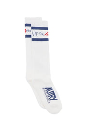 Autry Socks With Logo   White