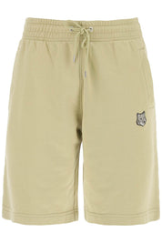 Maison Kitsune Replace With Double Quoteoversized Sporty Bermuda Shorts With Bold   Neutral