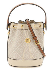 Tory Burch T Monogram Bucket Bag   Beige