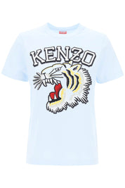 Kenzo Tiger Varsity Crew Neck T Shirt   Light Blue