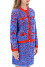 Tory Burch Confetti Tweed Jacket   Light Blue