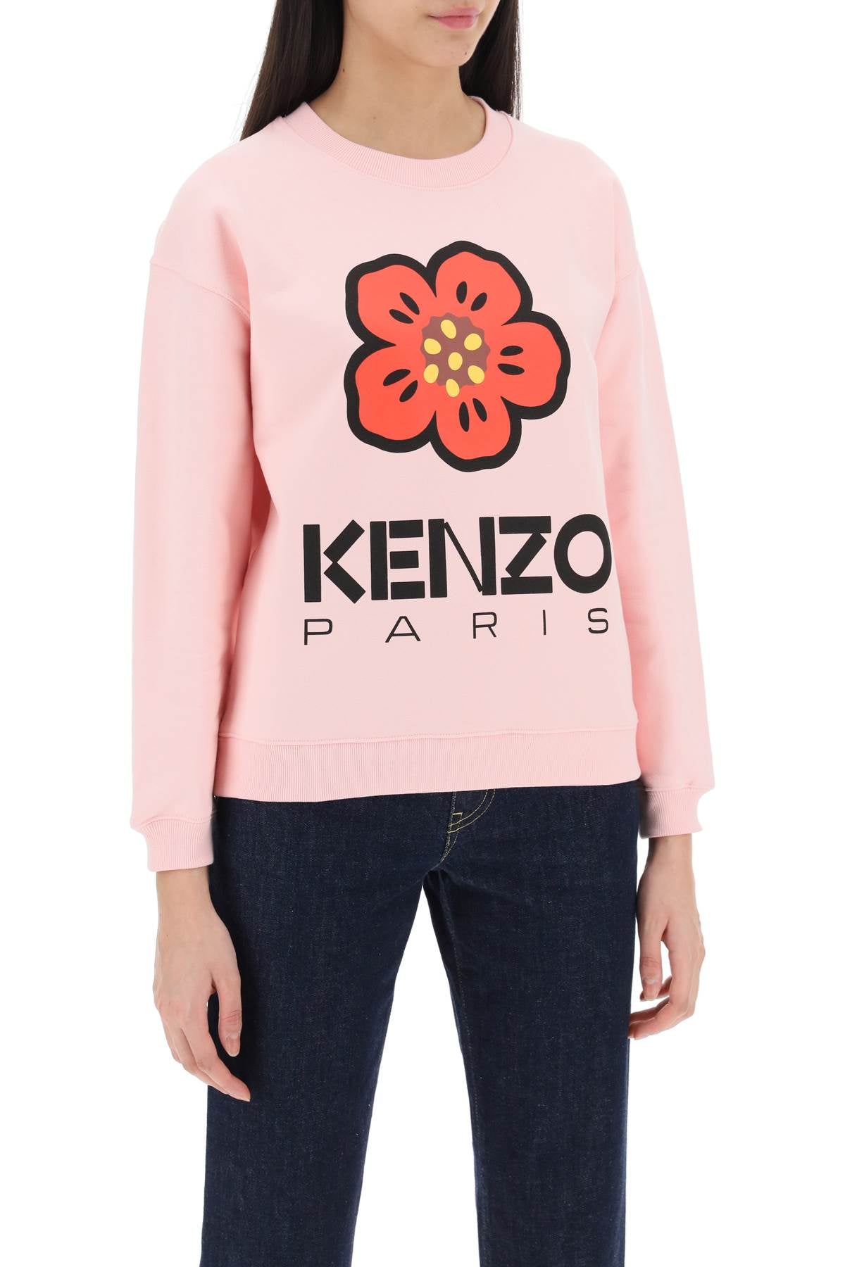 Kenzo Bokè Flower Crew Neck Sweatshirt   Pink