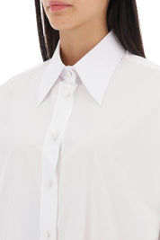 Dolce & Gabbana Maxi Shirt With Satin Buttons   White