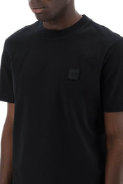 Boss Regular Fit T Shirt With Patch Design   Black