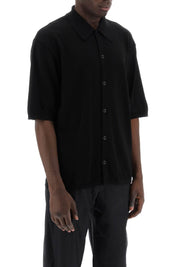 Lemaire Short Sleeved Knit Shirt For   Black