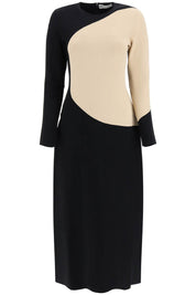 Tory Burch Color Block Knit Dress   Black