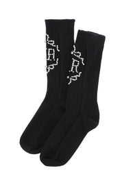 Simone Rocha Sr Socks With Pearls And Crystals   Black