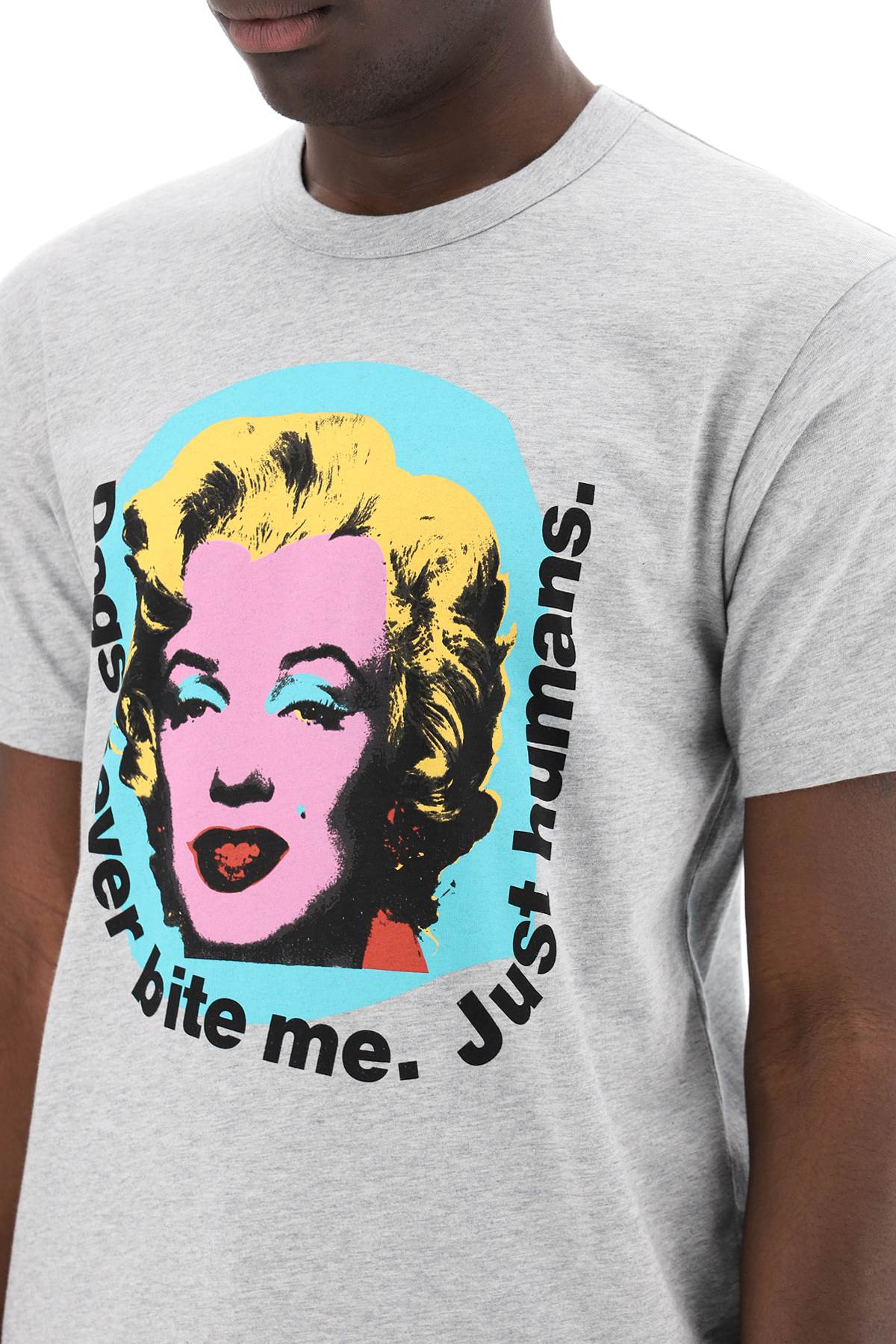 Comme Des Garcons Shirt Marilyn Monroe Print T   Grey