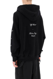 Off White Skate Hoodie With 23 Logo   Black