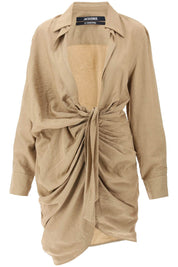 Jacquemus La Robe Bahia Mini Dress   Beige