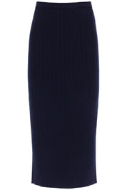 Alessandra Rich Knitted Pencil Skirt   Blue