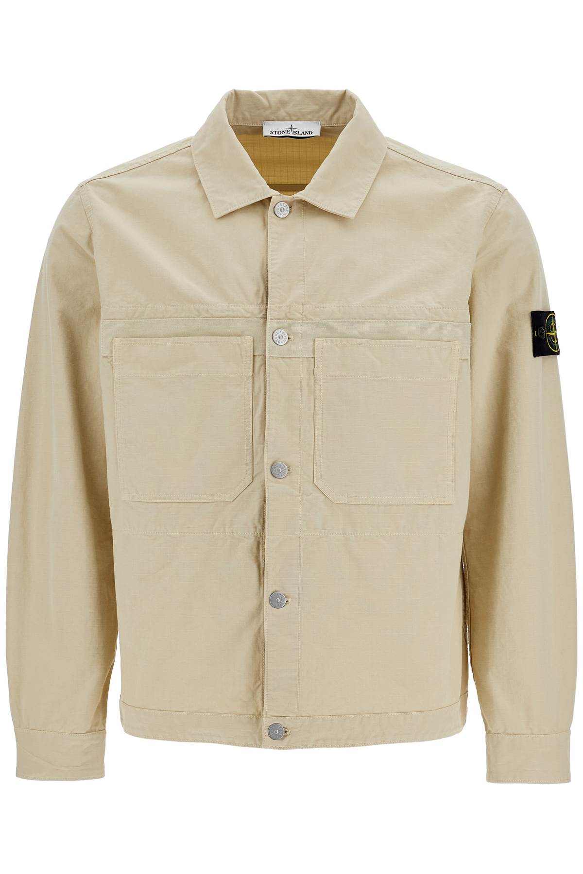 Stone Island Cotton Ripstop Overshirt   Neutral