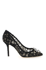 Dolce & Gabbana Lace Bellucci Pumps With Broche   Black