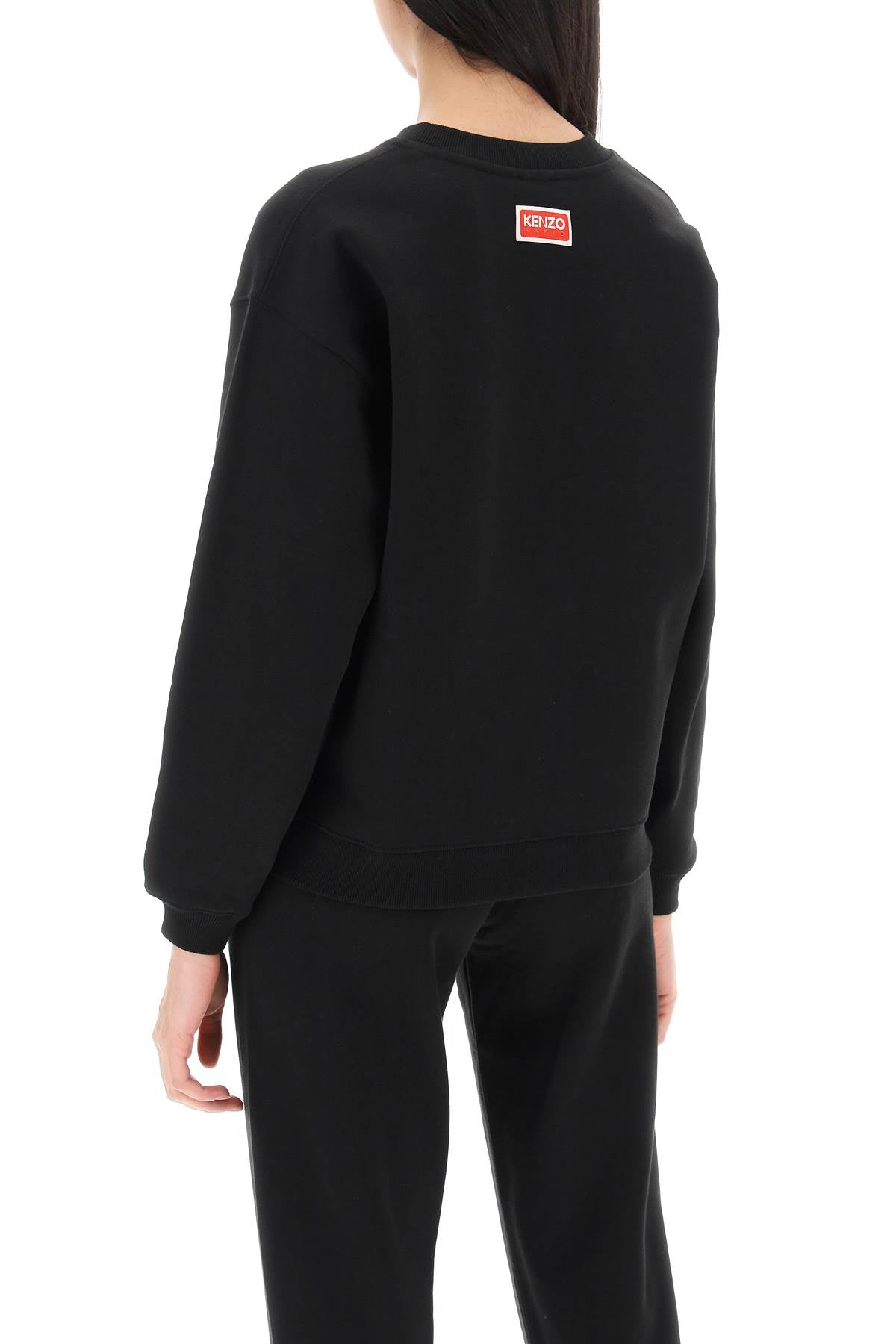 Kenzo Bokè Flower Crew Neck Sweatshirt   Black