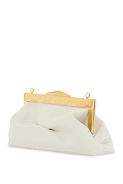 Jimmy Choo Leather Diamond Frame Clutch   White