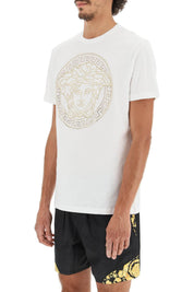 Versace Medusa Studded Taylor Fit T Shirt   White