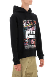 Dsquared2 Cool Fit Hoodie With Print   Black