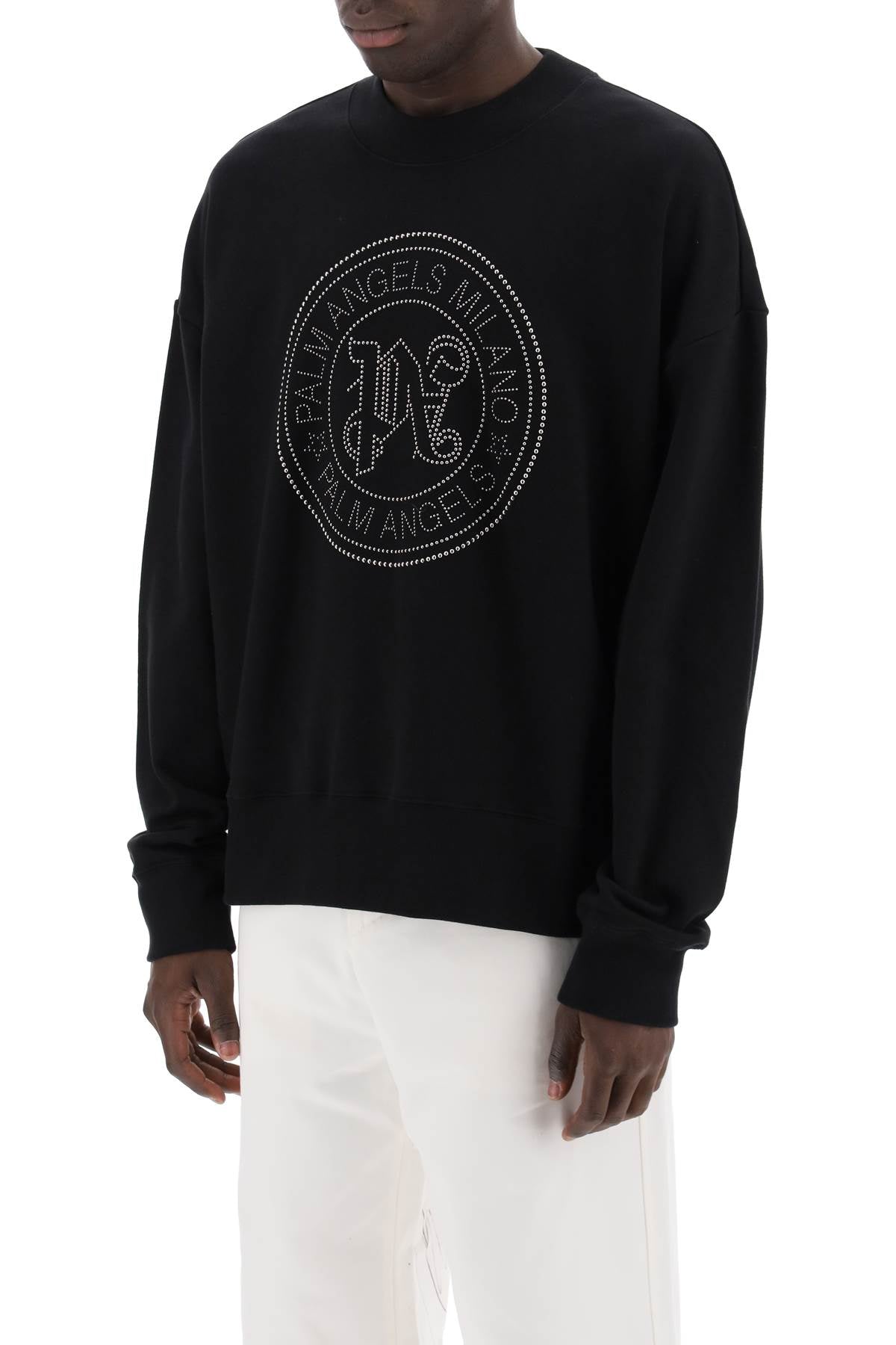 Palm Angels Milan Crewneck Sweat   Black