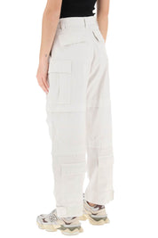 Darkpark 'Julia' Ripstop Cotton Cargo Pants   White