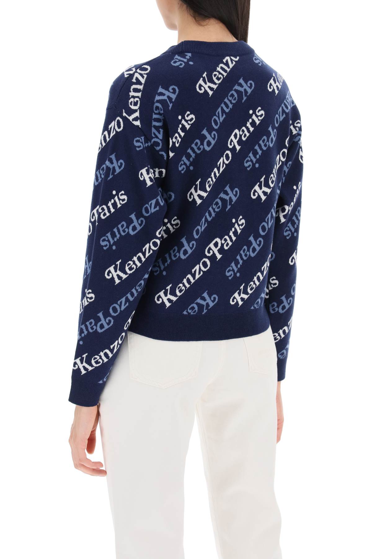 Kenzo Sweater With Logo Pattern   Blue