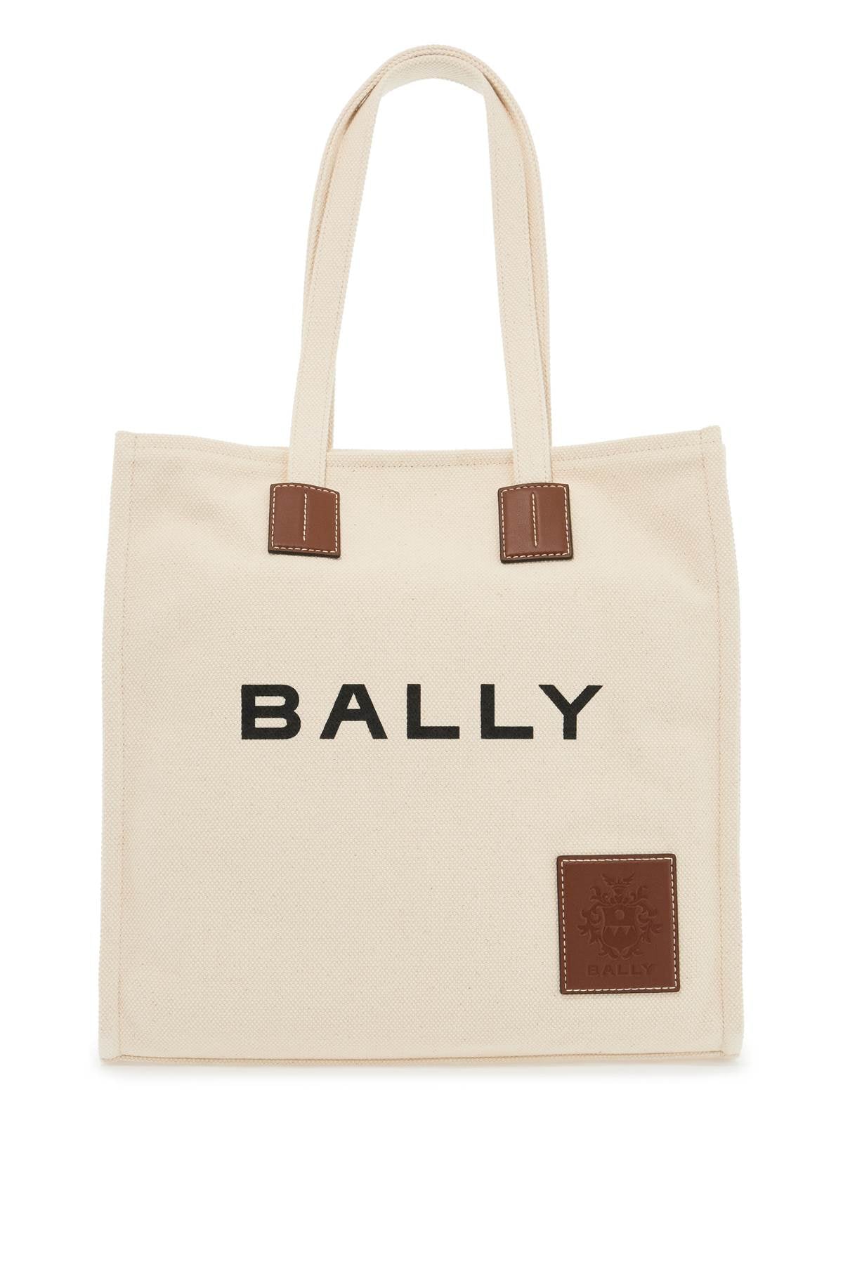 Bally Akelei Canvas Tote Bag With   Neutral