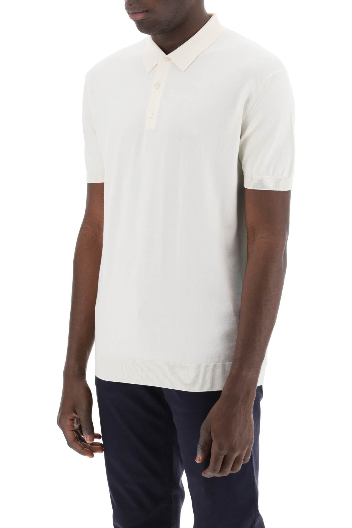 Baracuta Short Sleeved Cotton Polo Shirt For   White