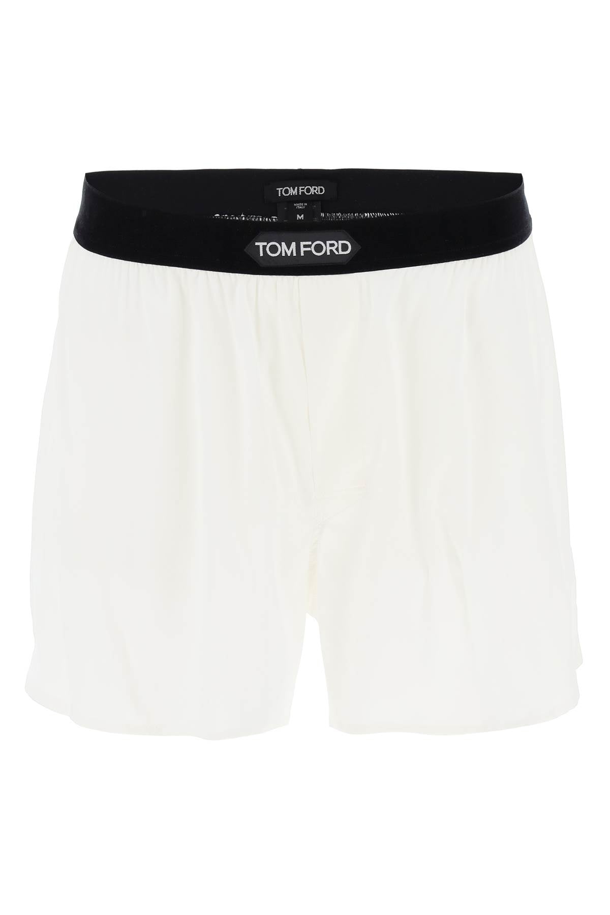 Tom Ford Silk Boxer Set   White