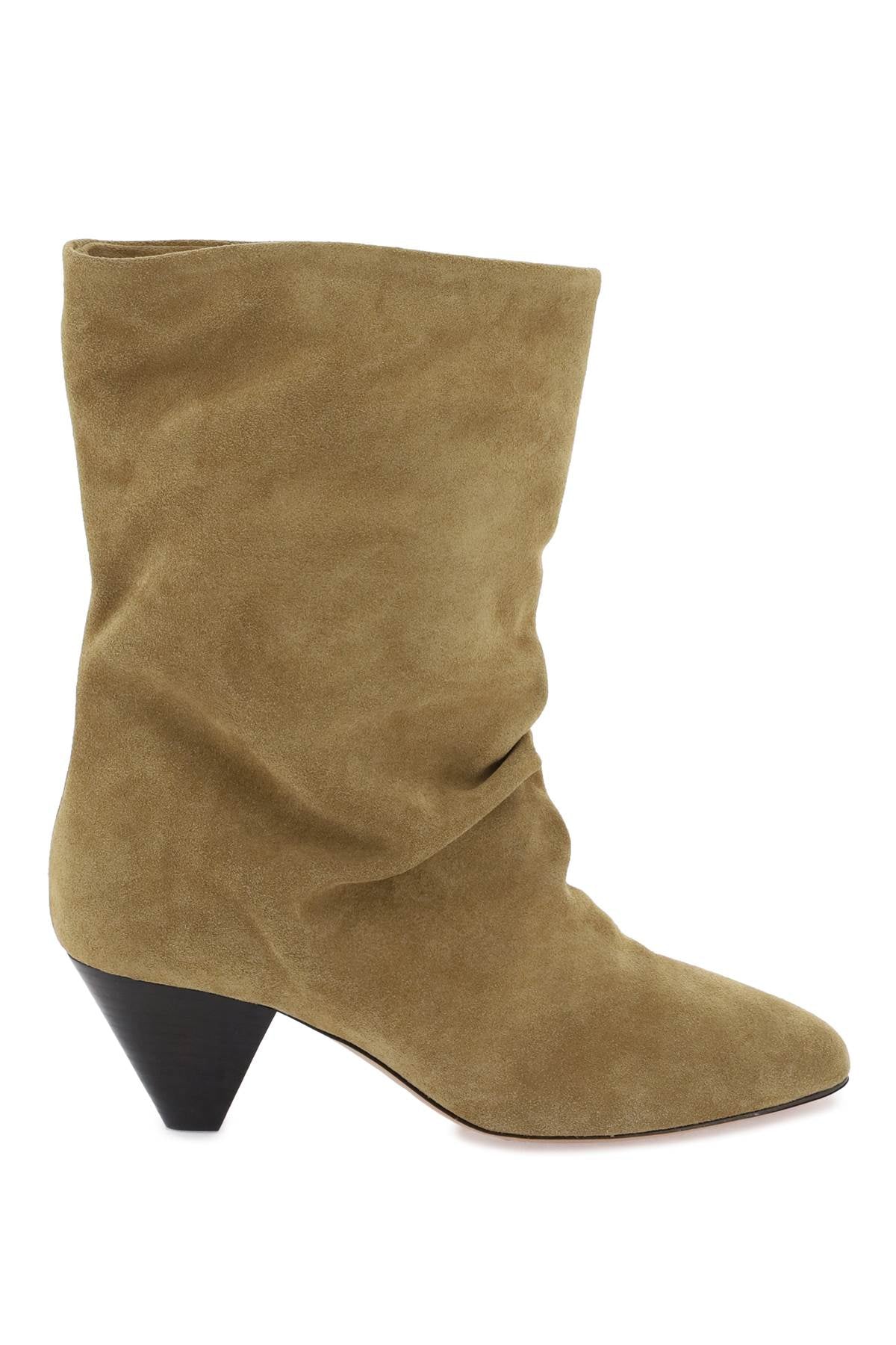 Isabel Marant Suede Reachi Ankle Boots   Beige