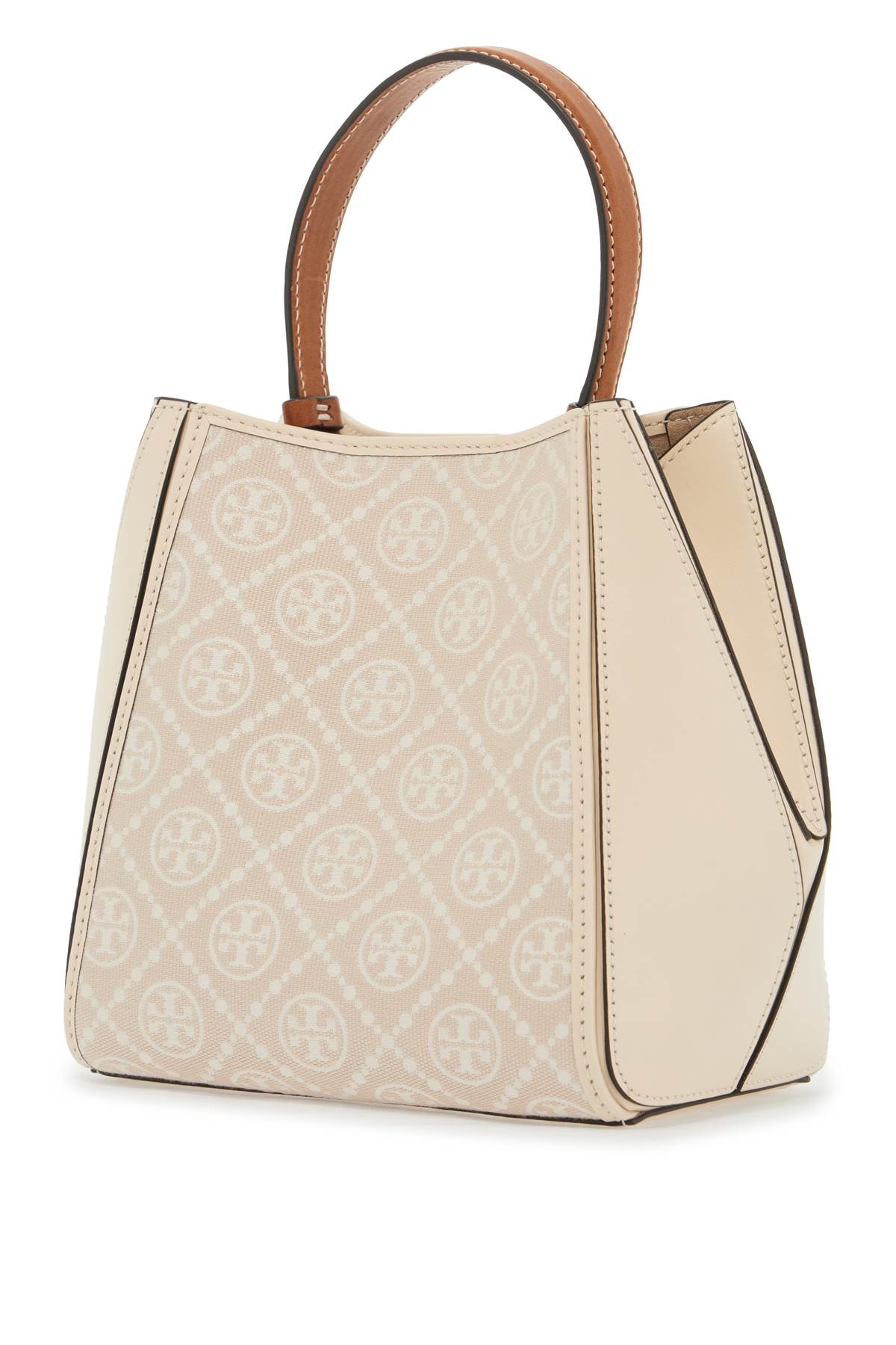 Tory Burch Mcgraw T Monogram Bucket Bag   Neutral