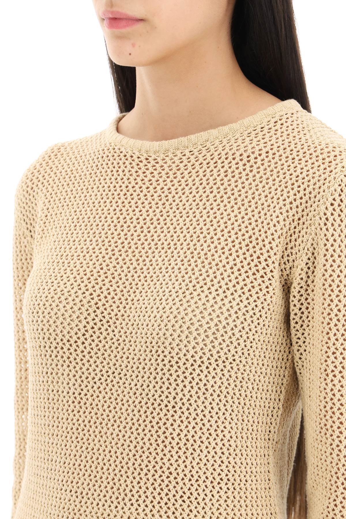 Mvp Wardrobe 'Cambria' Openwork Sweater   Beige