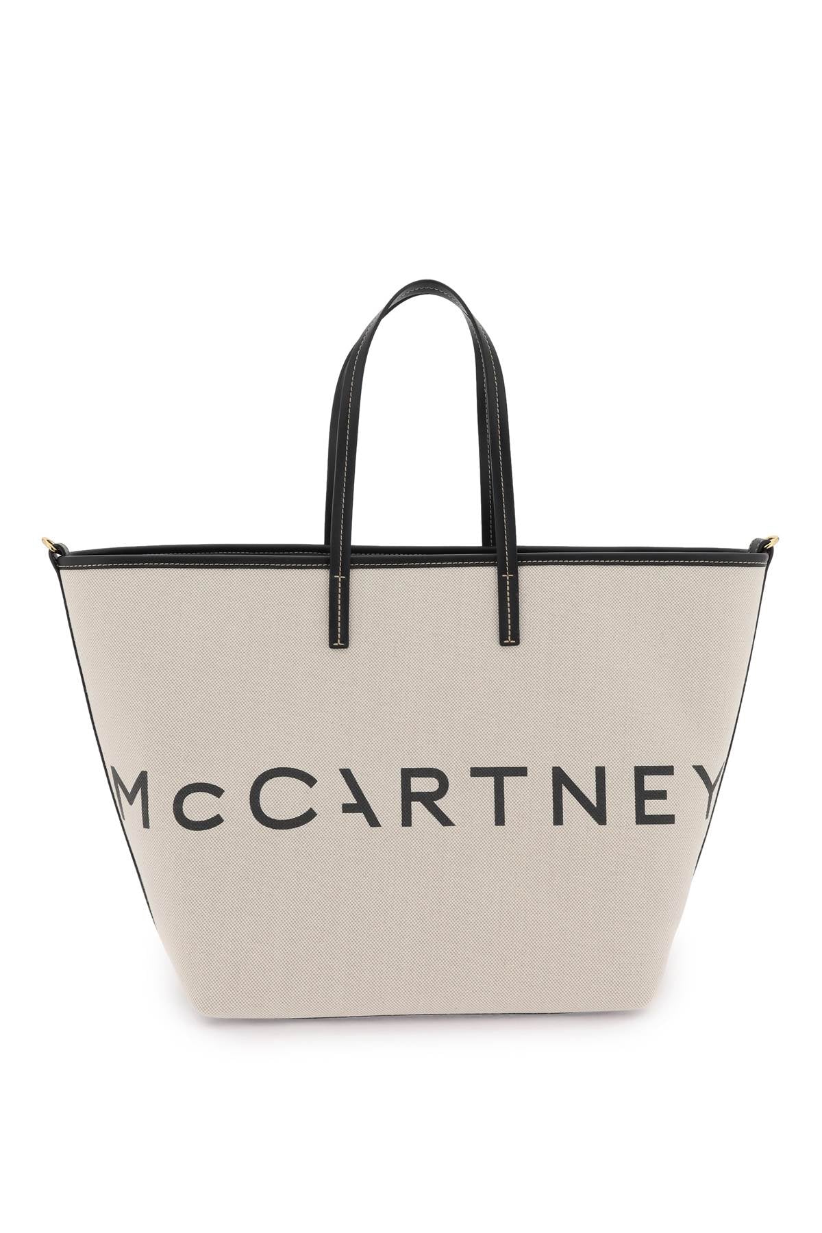 Stella Mc Cartney Organic Cotton Canvas Tote Bag   Beige