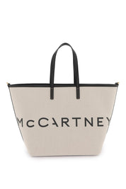 Stella Mc Cartney Organic Cotton Canvas Tote Bag   Beige