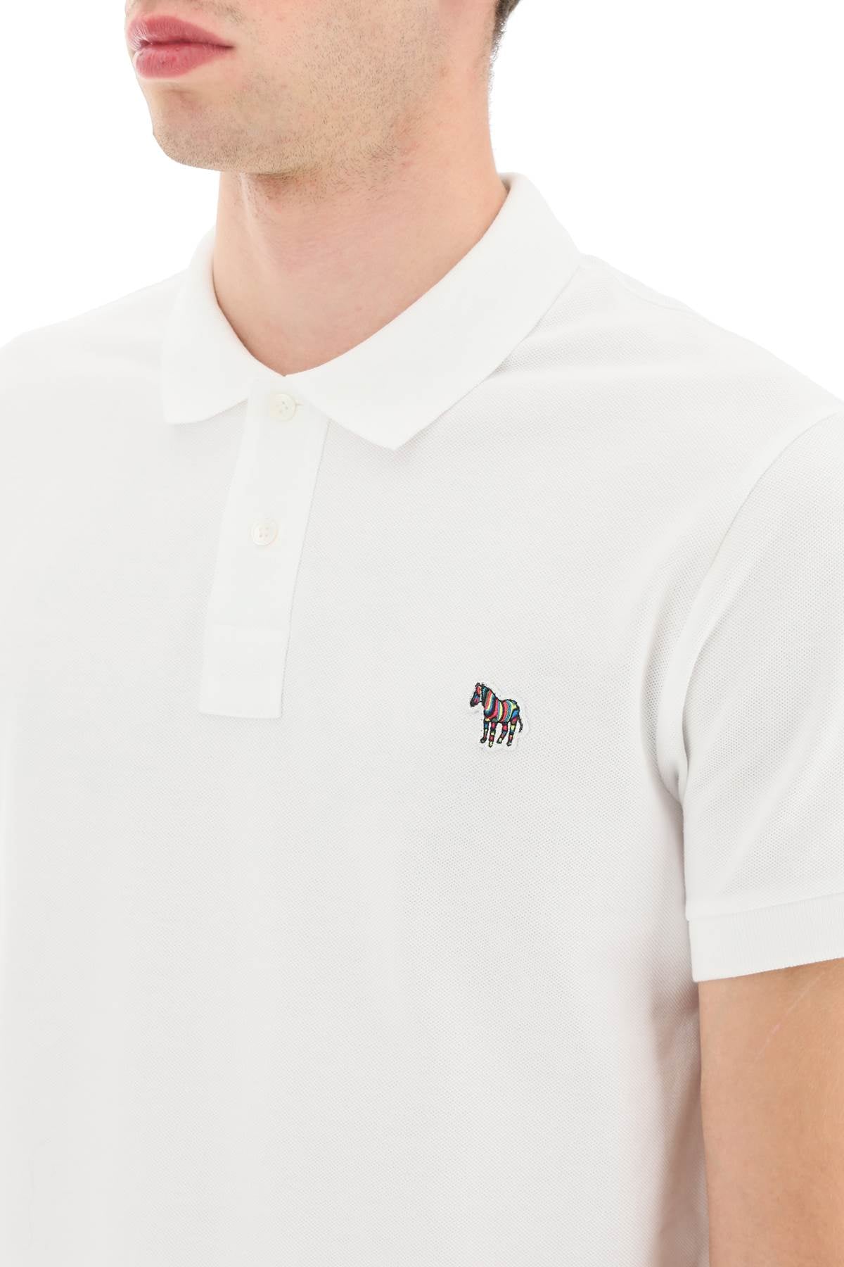 Ps Paul Smith Organic Cotton Slim Fit Polo Shirt   White