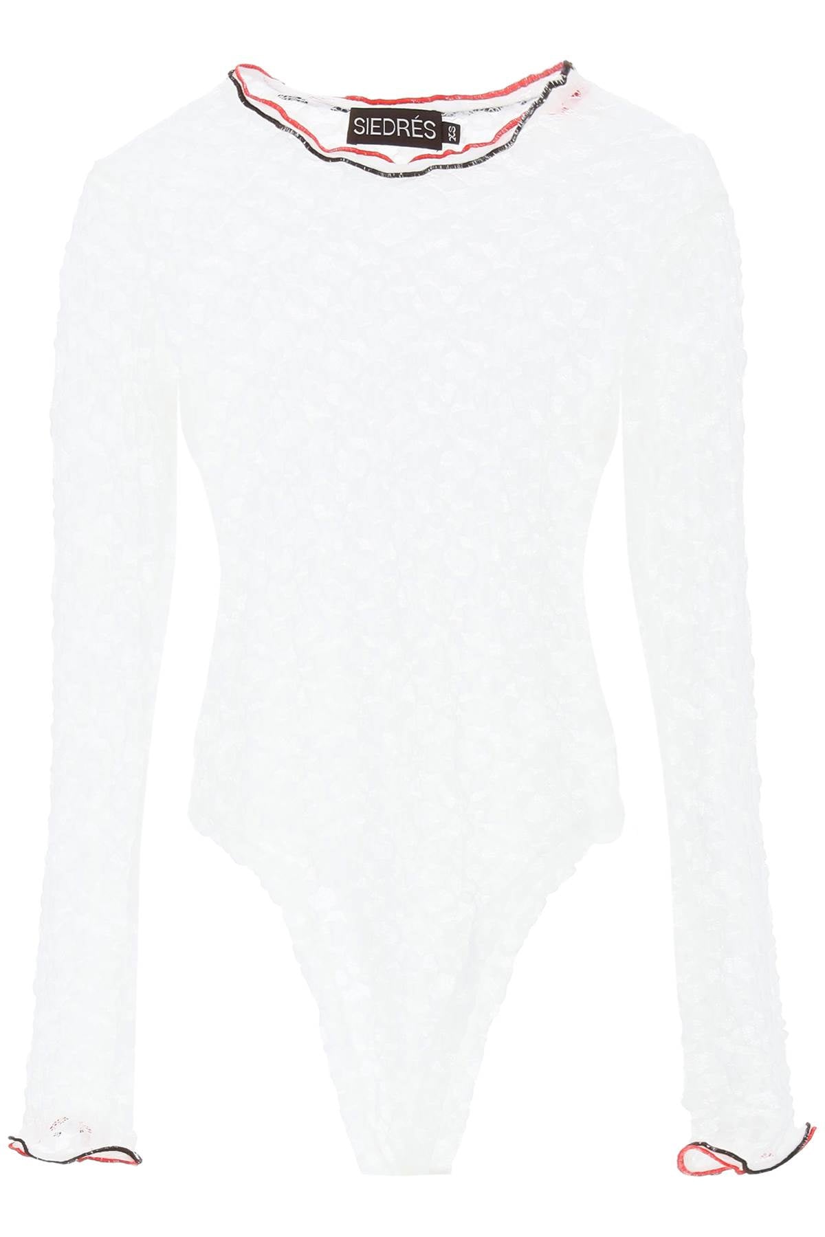 Siedres 'Dixie' Stretch Lace Bodysuit   White