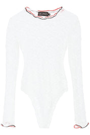 Siedres 'Dixie' Stretch Lace Bodysuit   White