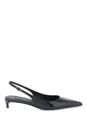 Dolce & Gabbana Patent Leather Slingback Pumps   Black