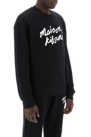 Maison Kitsune Crewneck Sweatshirt With Logo   Black