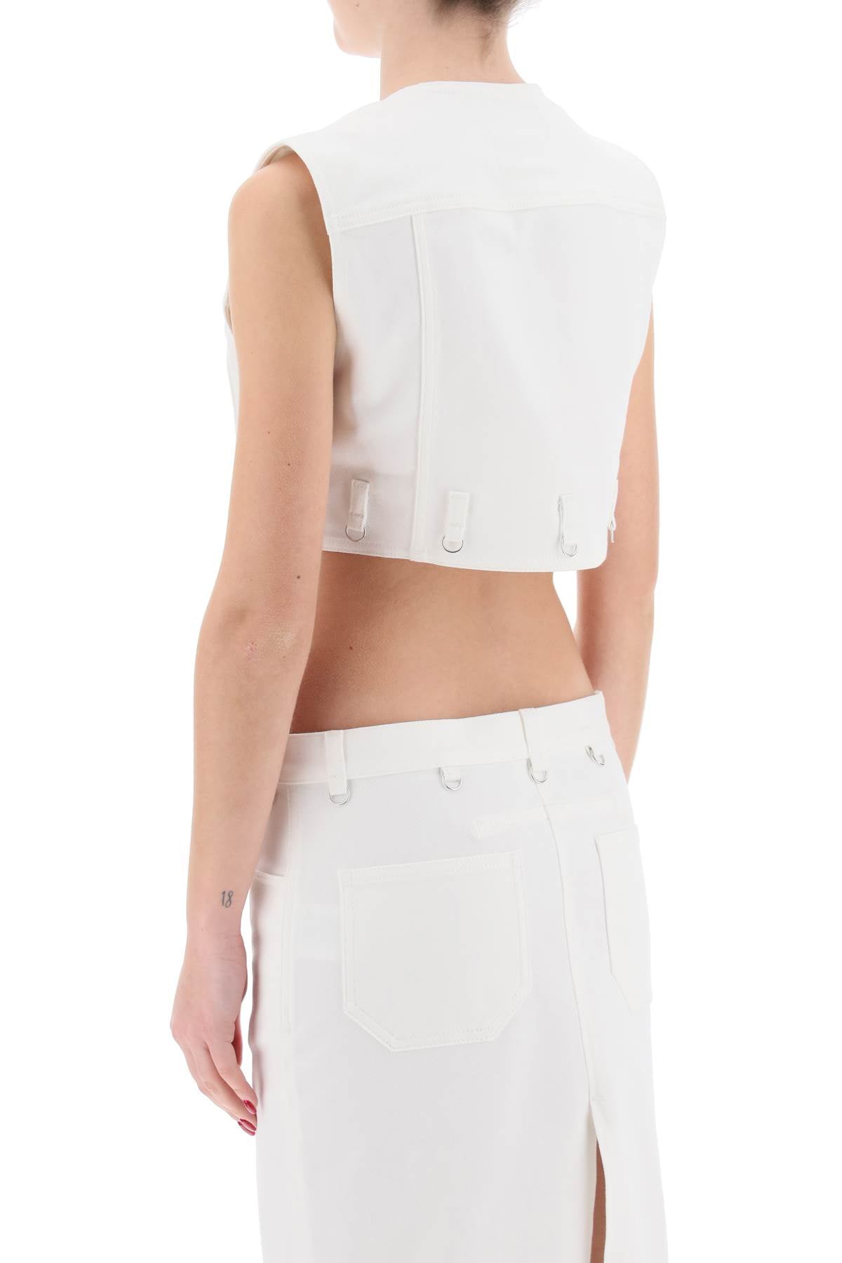 Courreges Multiflex Cropped Denim   White