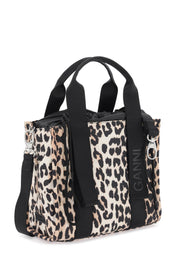 Ganni Animal Print Tote Bag   Beige