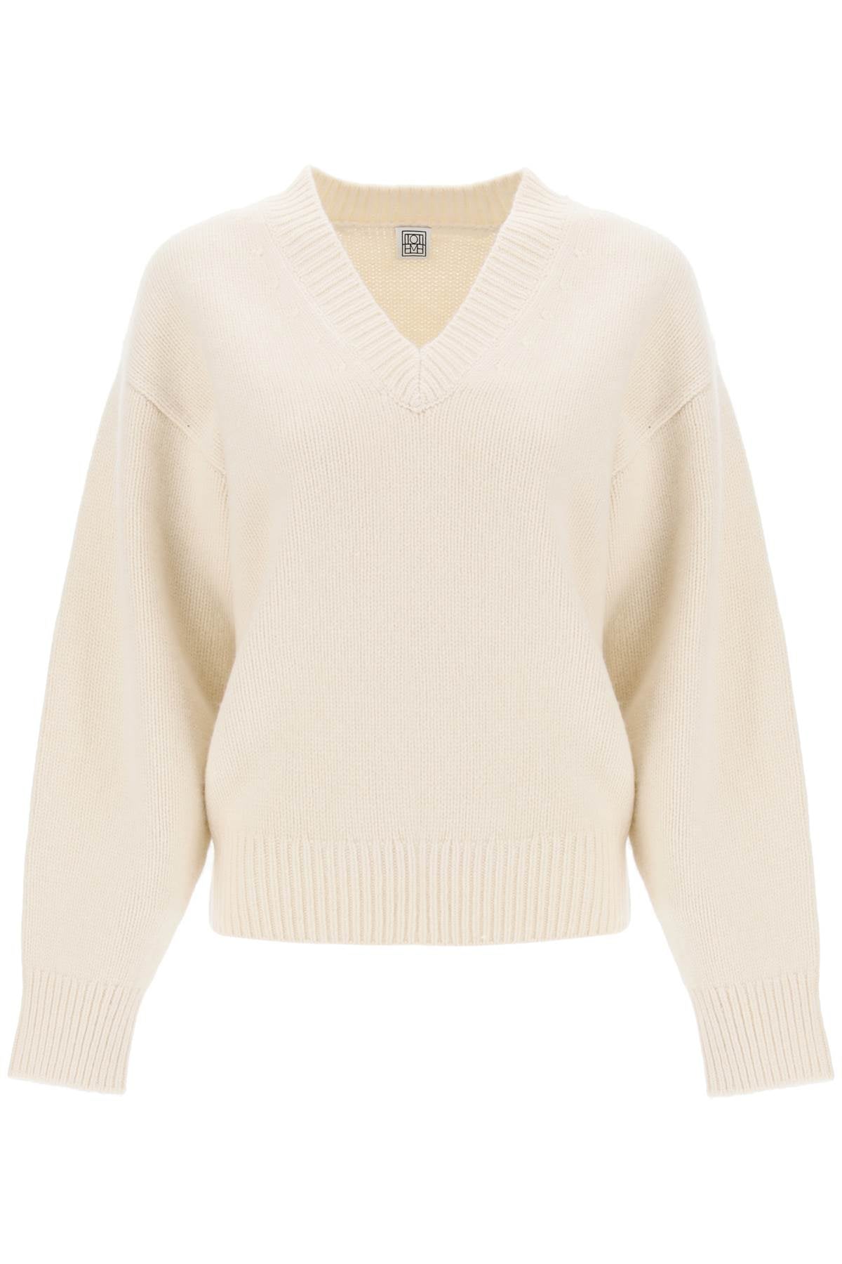 Toteme Wool And Cashmere Sweater   White