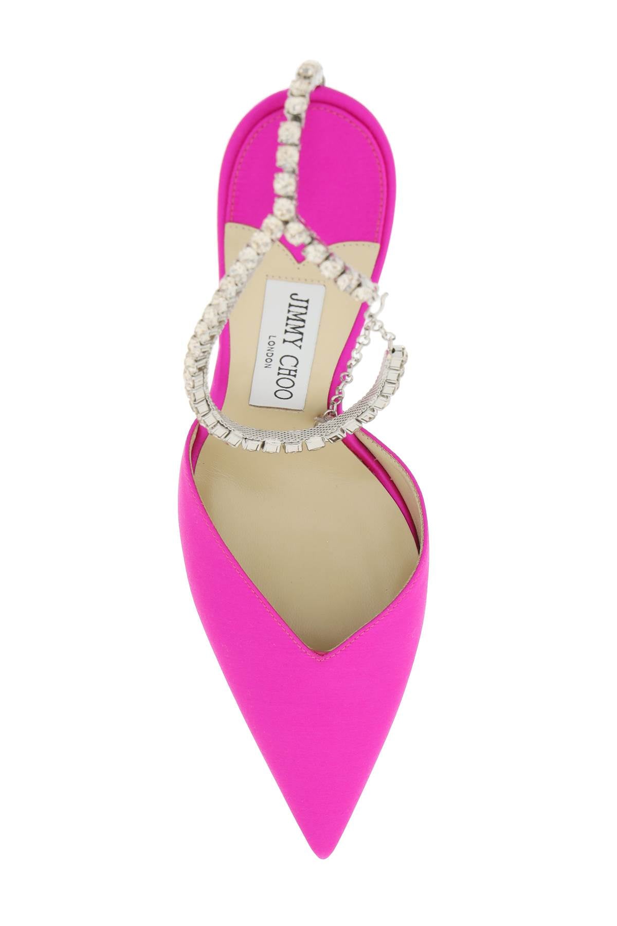 Jimmy Choo Saeda 100 Satin Pumps   Fuchsia