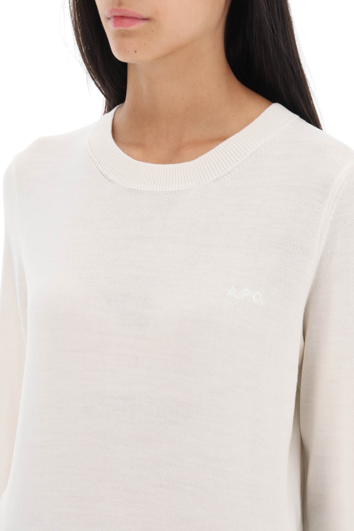 A.P.C. 'Virginie' Crew Neck Sweater   White