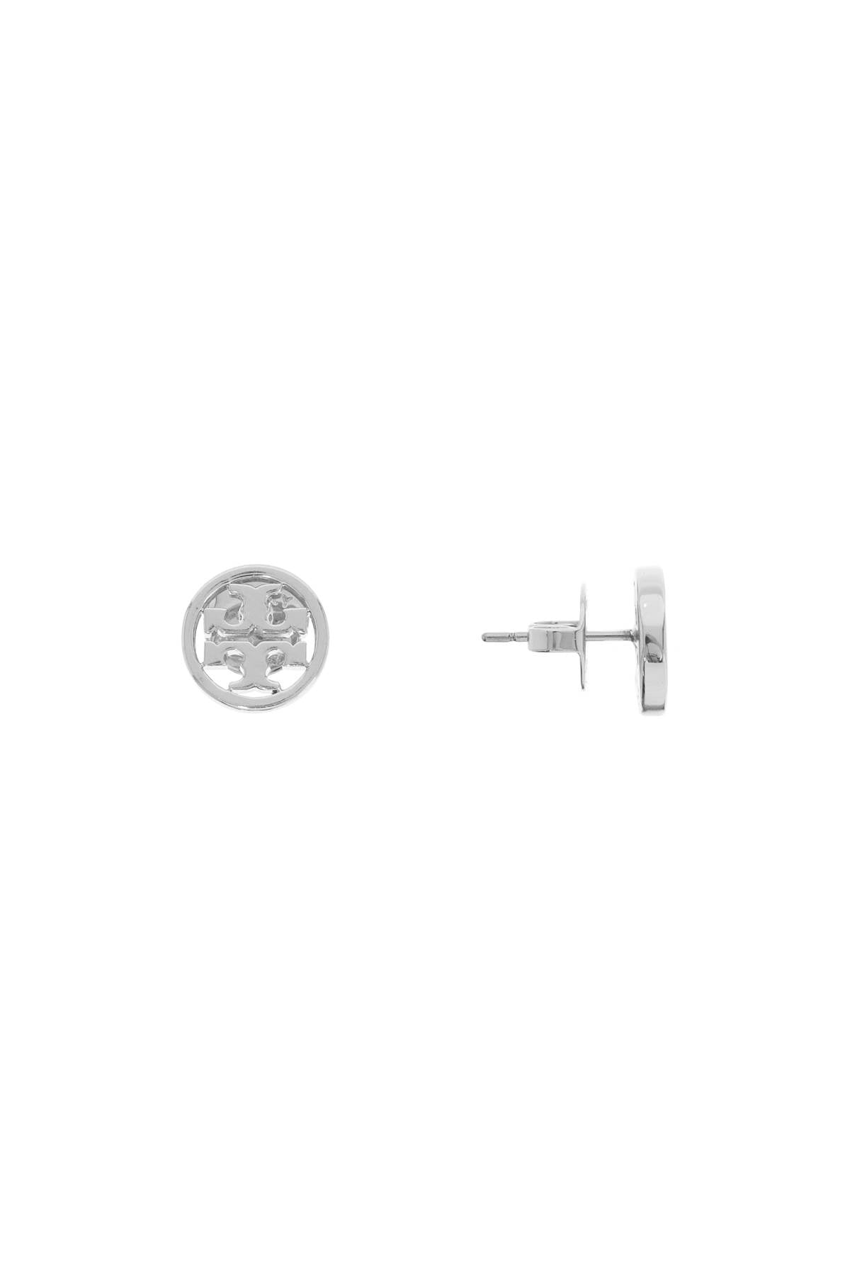 Tory Burch Miller Stud Earrings With Studded   Silver