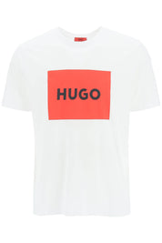 Hugo Dulive T Shirt With Logo Box   White