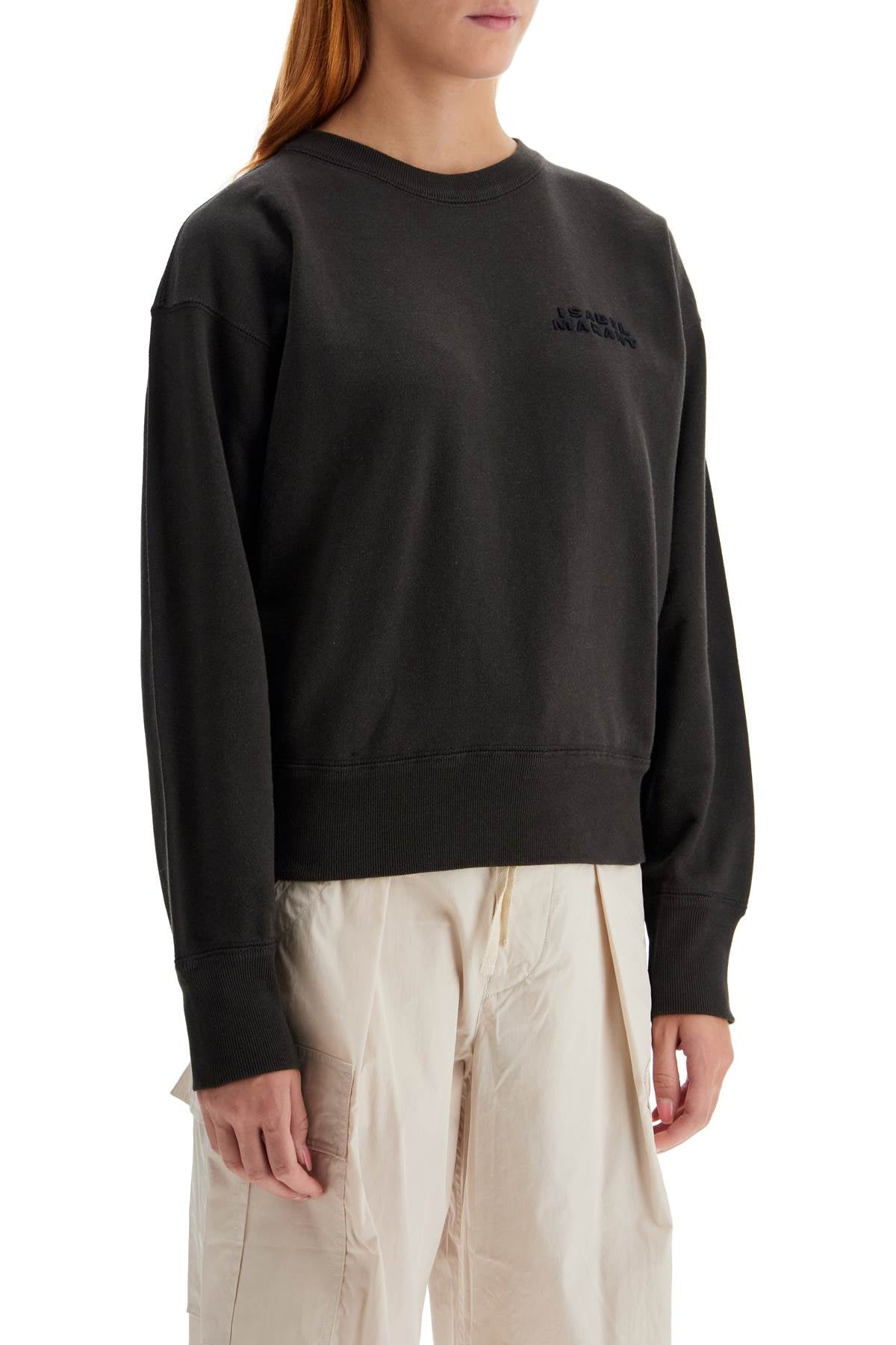 Isabel Marant Shad Sweatshirt With Logo Embroidery   Grey