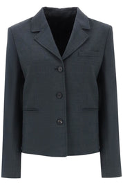 Toteme Single Breasted Crepe Jacket   Grey