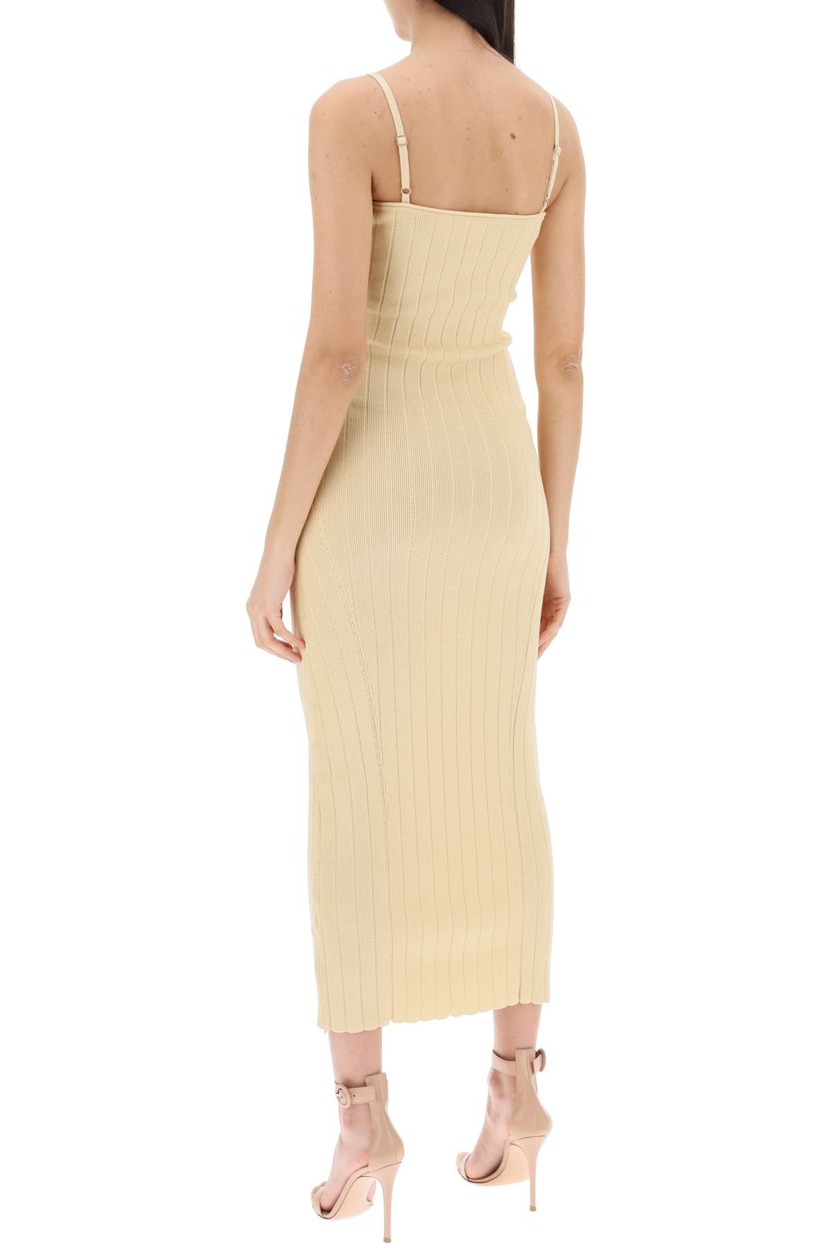 Jacquemus Midi Dress 'The Sierra Bretelles   Neutral